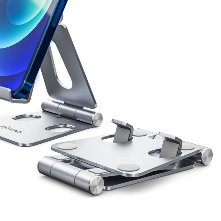 Aisens Soporte con Pivotes para Tablet/Smartphone hasta 8" Plata