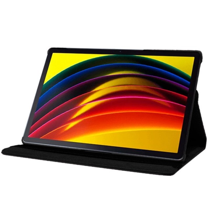 Cool Funda Giratoria Polipiel Liso Negro para Lenovo Tab P11 Gen 1 11"
