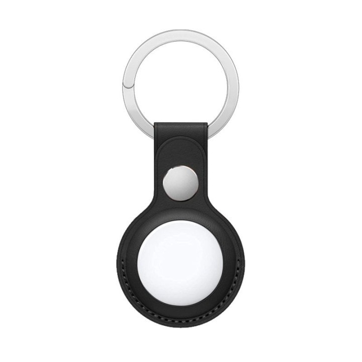 Cool Llavero Polipiel Negro Compatible con AirTag