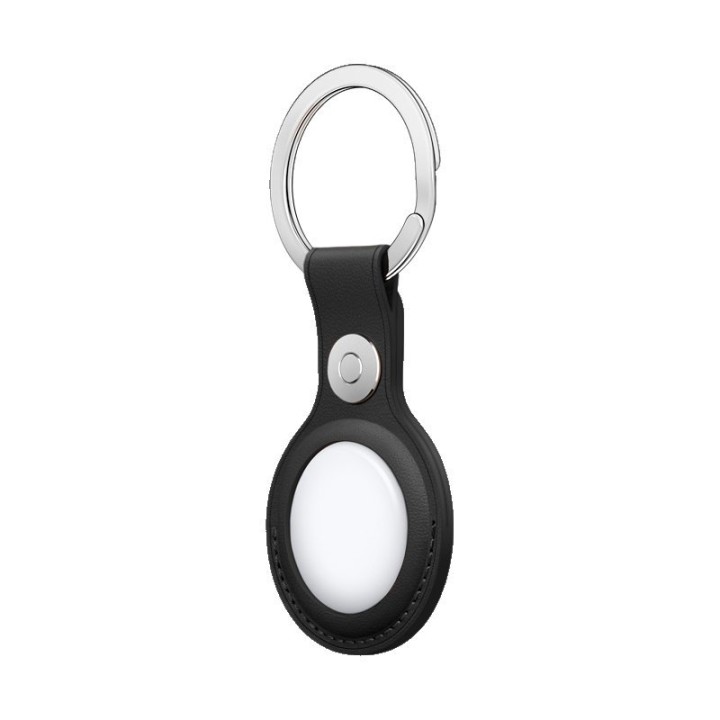 Cool Llavero Polipiel Negro Compatible con AirTag