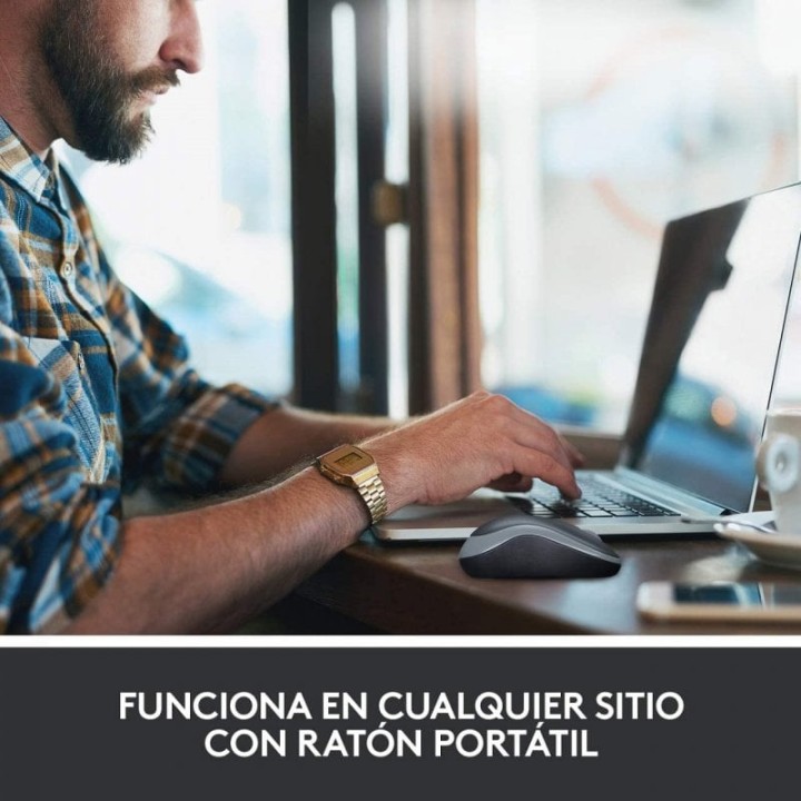 Logitech M185 Ratón Inalámbrico 2.4GHz con Mini Receptor USB, Batería 12 Meses, Ambidiestro 1000DPI