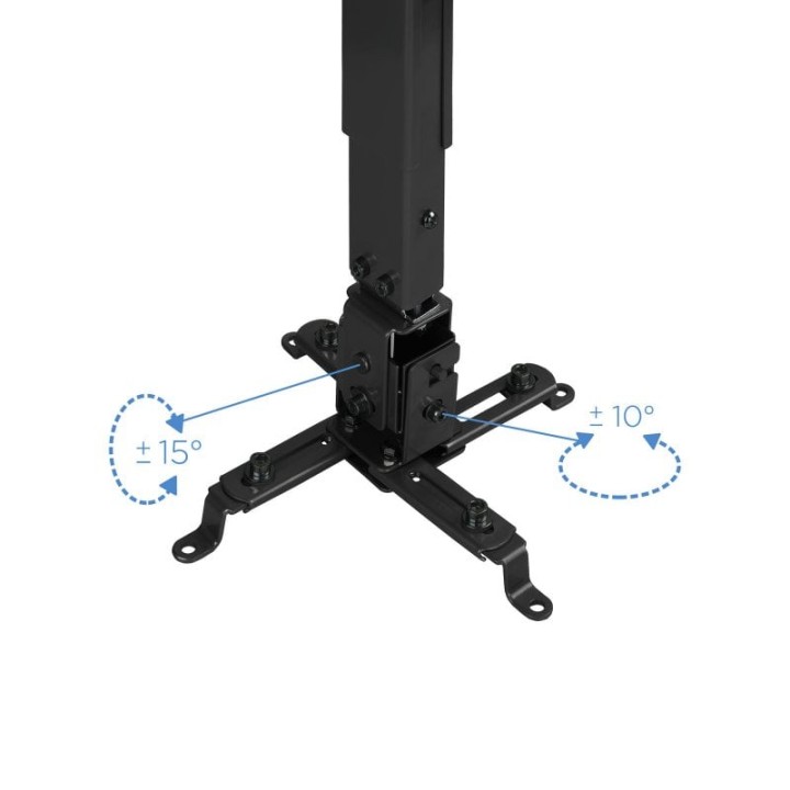 TooQ Soporte Proyector Universal Inclinable Techo Negro
