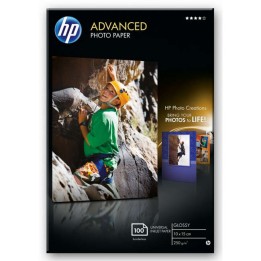 HP Papel Fotográfico con Brillo HP Advanced 100 hojas/10 x 15 cm Sin Bordes