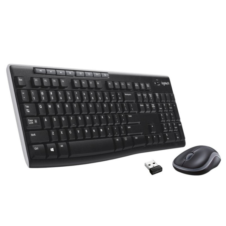 Logitech MK270 Combo Teclado y Ratón Inalámbrico para Windows, Ratón Compacto, 8 Teclas Multimedia