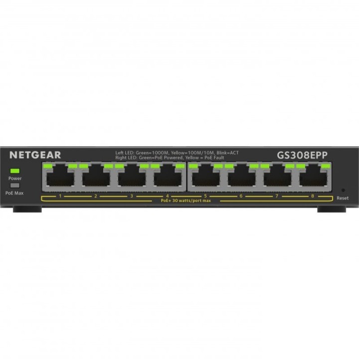 Netgear GS308EPP-100PES Switch Ethernet con 8xPoE+