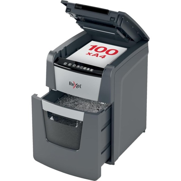 Rexel Optimum AutoFeed 100X Destructora de Papel Automática Corte en Partículas