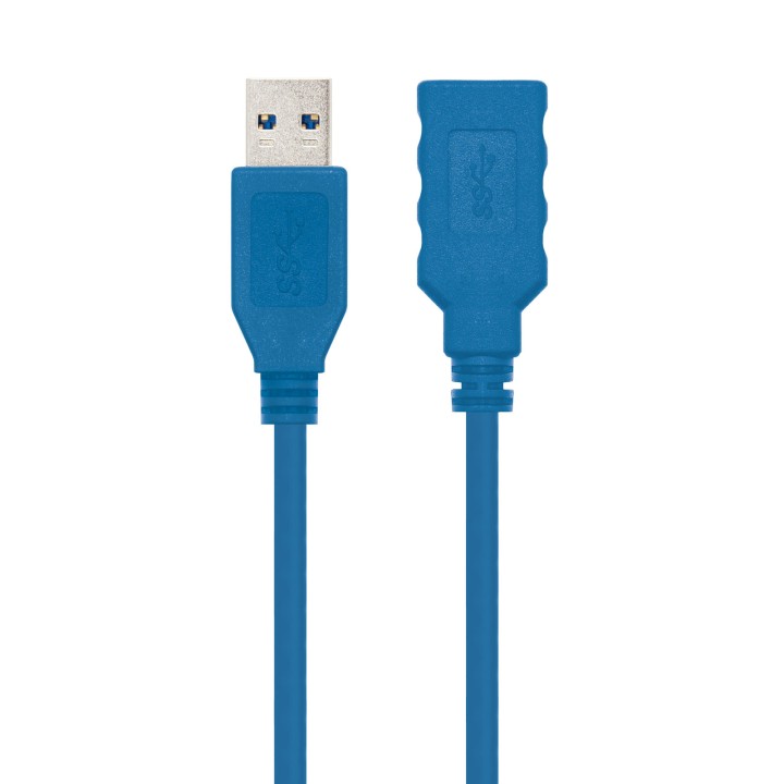 Nanocable USB-A/M a USB-A/H 2m Azul (10.01.0902-BL)