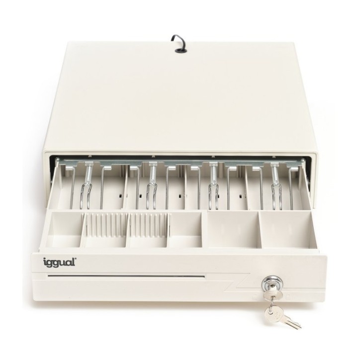 Iggual IRON-10W Cajón Portamonedas 38cm 4+6 Blanco