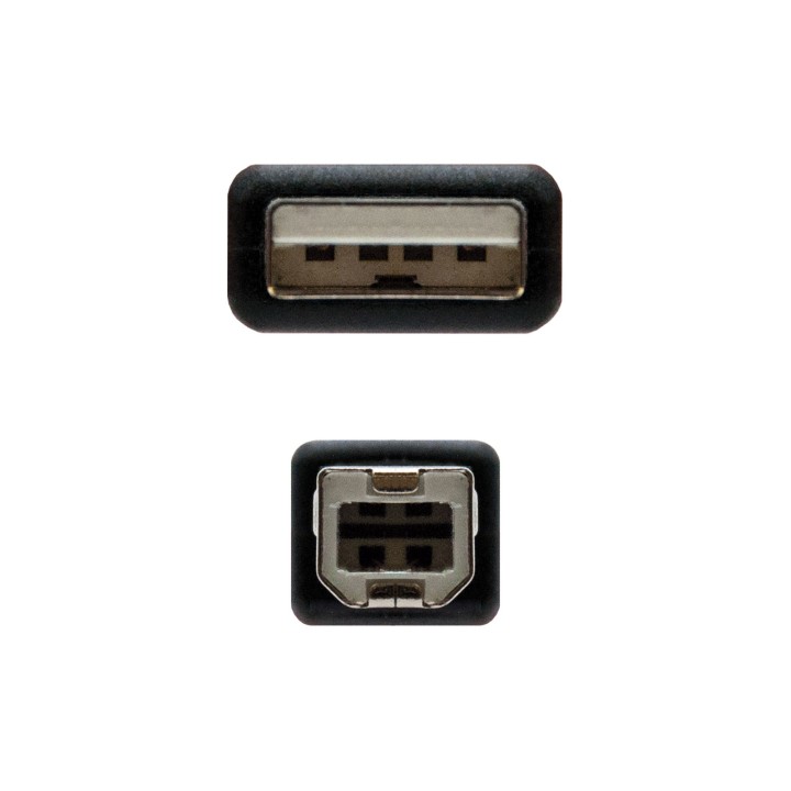 Nanocable USB-A/M a USB-B/M 1.8m Negro (10.01.0103-BK)