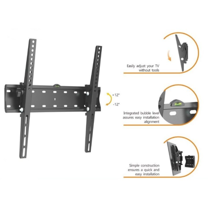 Equip 650332 Soporte de Pared para Pantalla 37"-70" Inclinable VESA hasta 600X400 Max 40Kg