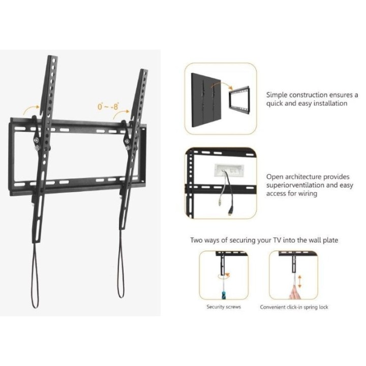 Equip 650333 Soporte de Pared para Pantalla 37"-70" VESA 600x400 Max. 35Kg
