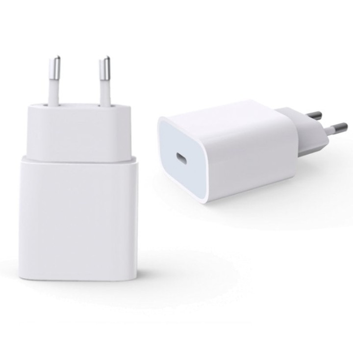 DCU Tecnologic Cargador Blanco USB-C Carga Rápida 20W