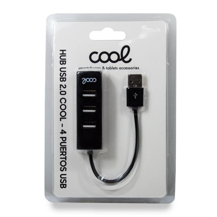 Cool Hub USB a 4x USB Negro