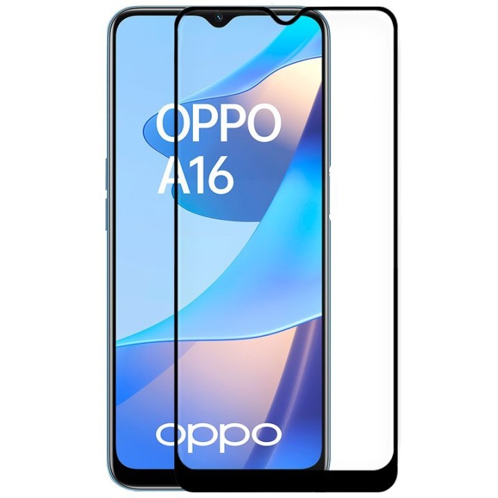 Cool Protector Pantalla Cristal Templado FULL 3D Negro para Oppo A16/ A16s/ A54s