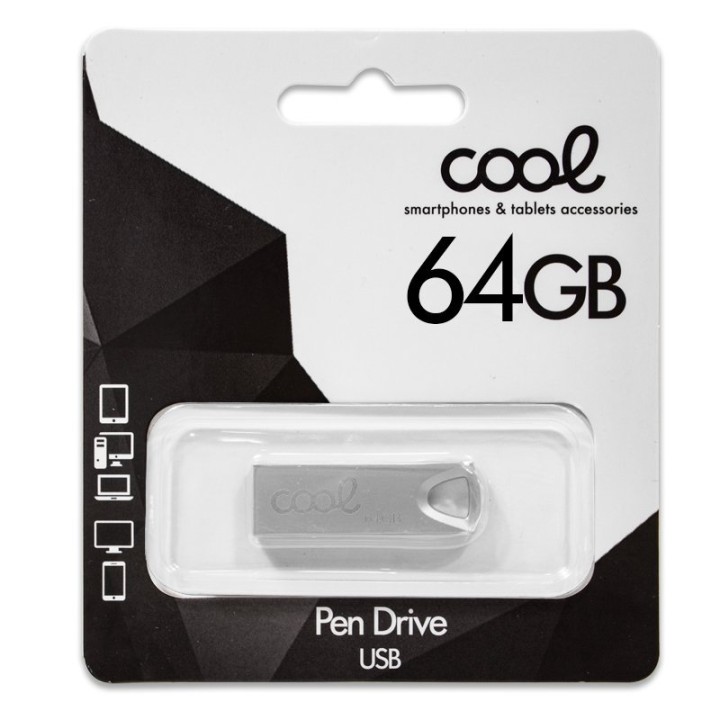 Cool 64GB USB 2.0 Metal Plata