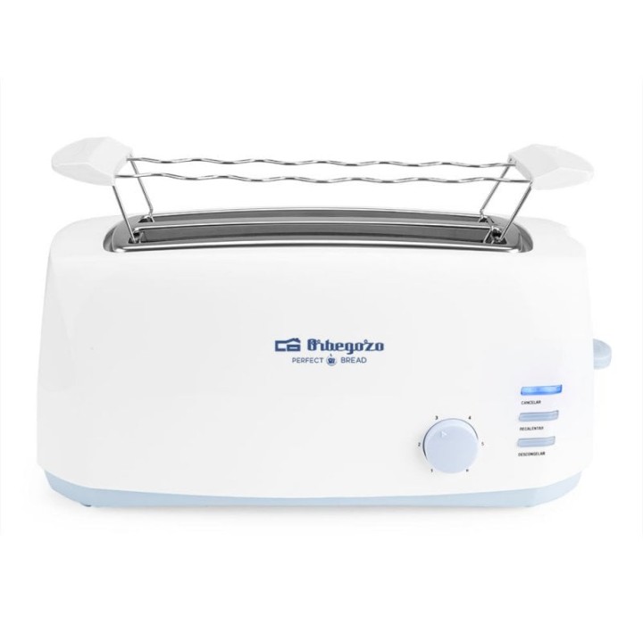 Orbegozo TO 4500 Tostador Doble Ranura Larga 1400W Blanco