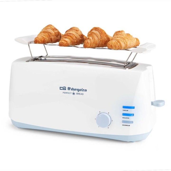 Orbegozo TO 4500 Tostador Doble Ranura Larga 1400W Blanco