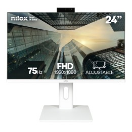 Monitor NILOX 24" FHD WebCam Blanco (NXM24REGWEB01W)