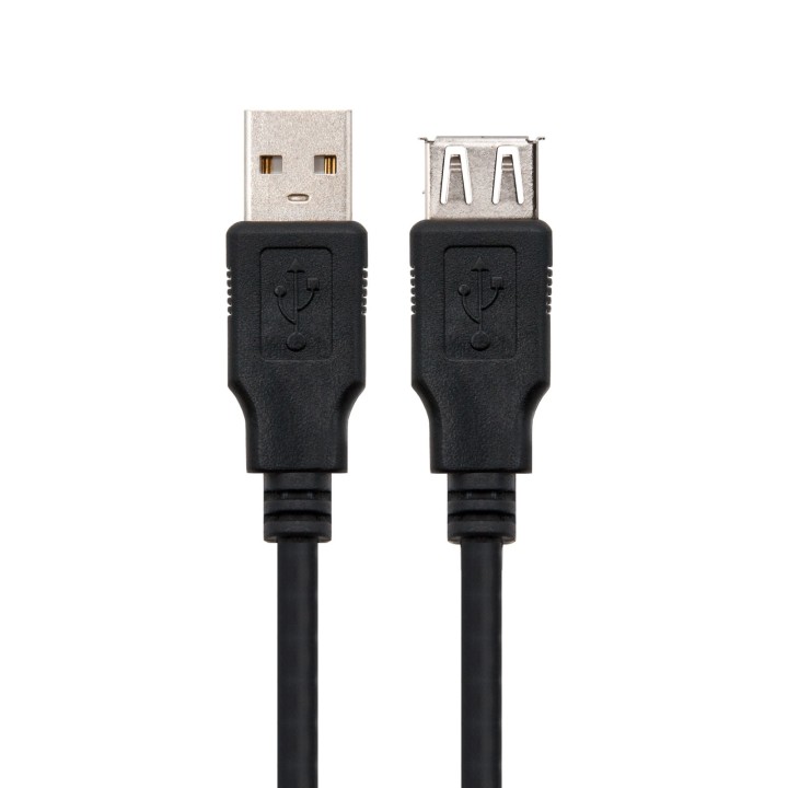 Nanocable USB-A/M a USB-A/H 1.8m Negro (10.01.0203-BK)