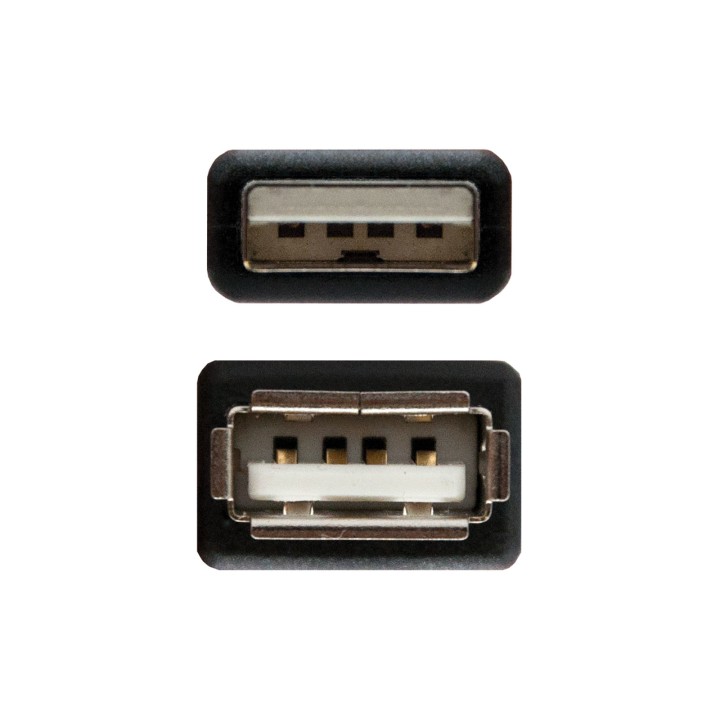 Nanocable USB-A/M a USB-A/H 1.8m Negro (10.01.0203-BK)