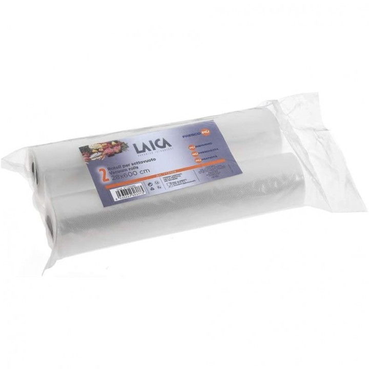 Laica VT3509 Pack 2 Rollos Envasado al Vacío 28x600cm