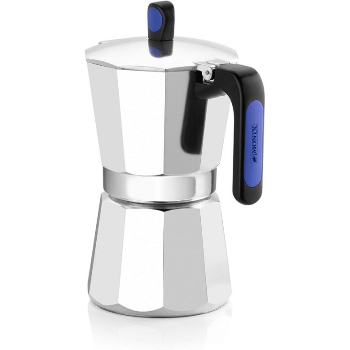 Monix Induction Express Cafetera Italiana de Aluminio 9 Tazas Plata