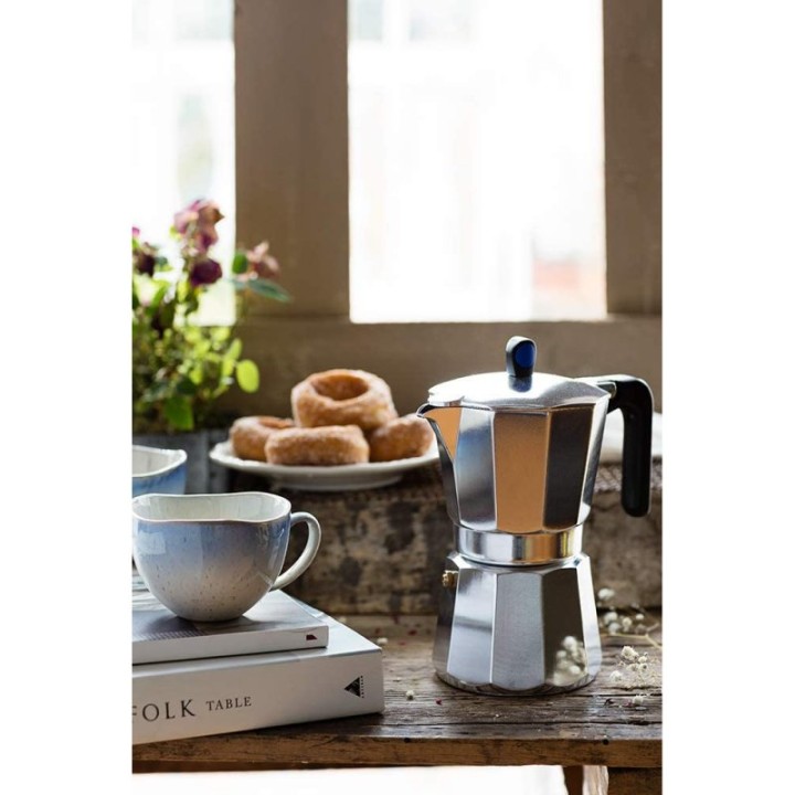 Monix Induction Express Cafetera Italiana de Aluminio 9 Tazas Plata