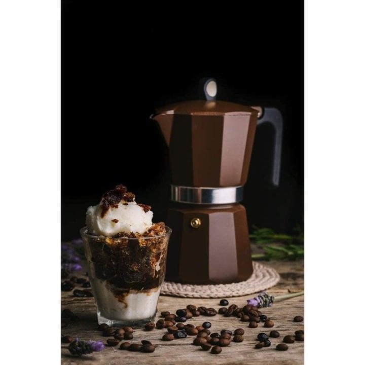 Monix New Cream Cafetera Italiana de Aluminio 6 Tazas Marrón