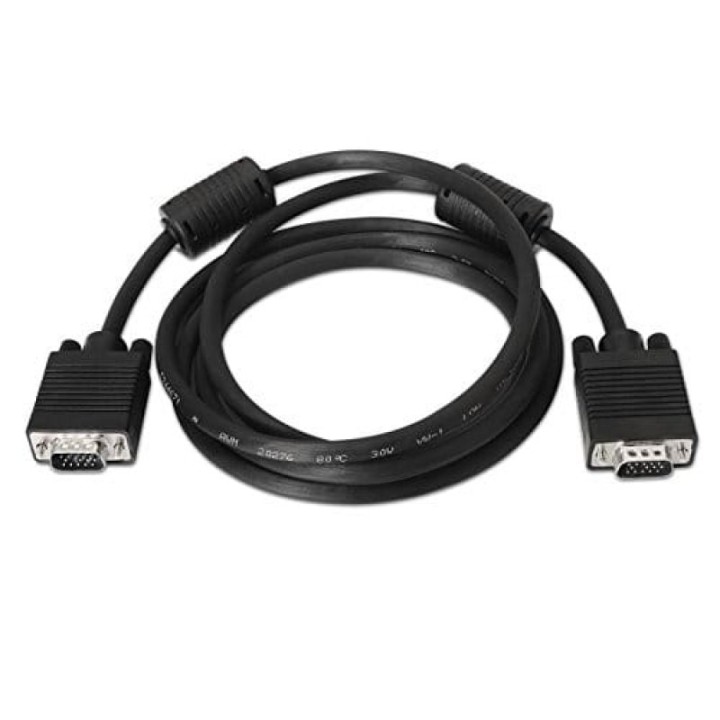 Nanocable Cable VGA con Ferrita HDB15 Macho/Macho 1m Negro