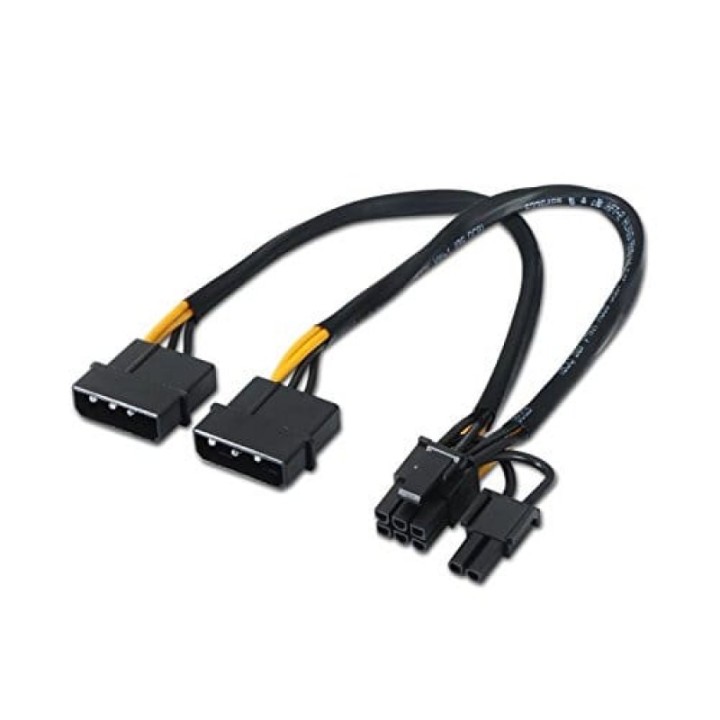 Nanocable Cable de Alimentacion 2xMolex a PCIe 20cm Negro