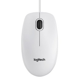 Logitech B100 Ratón Blanco