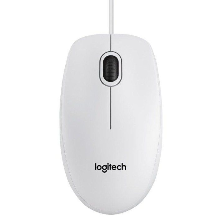 Logitech B100 Ratón Blanco