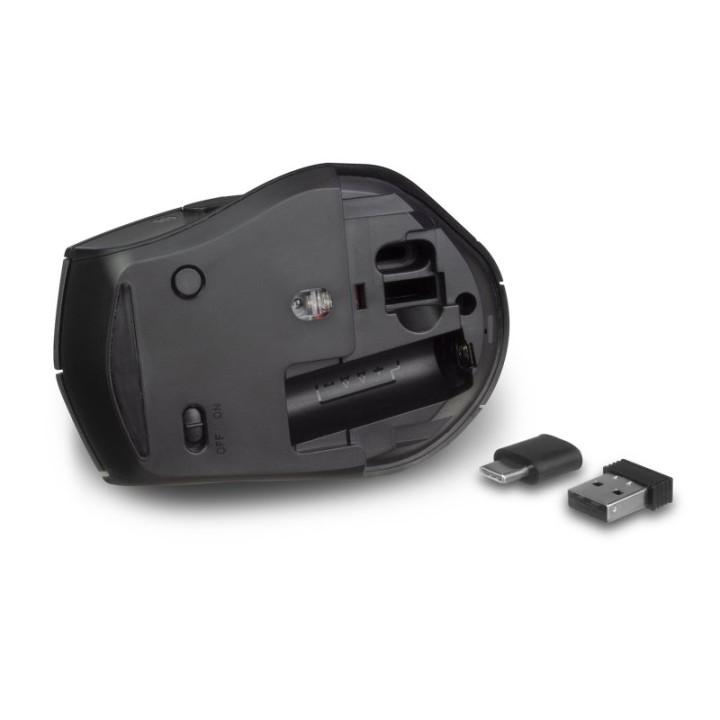 Ewent Ratón Inalámbrico Dual con Click Silencioso 2400DPI Negro