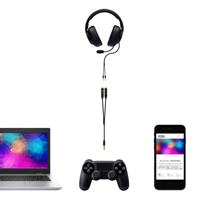 Nanocable Audio 3.5mm/M a 2x3.5mm/H 30cm (10.24.1202)