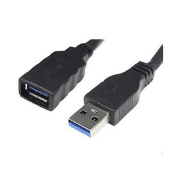 Cable USB 3.0 Alargador Macho/Hembra 1m Negro