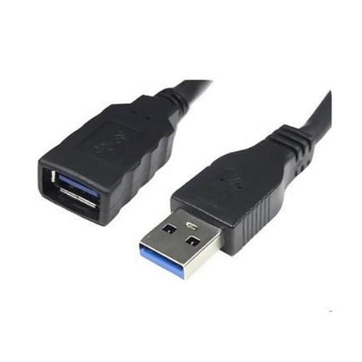 Cable USB 3.0 Alargador Macho/Hembra 1m Negro