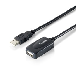 Equip Cable de Extensión USB 2.0 5m Negro