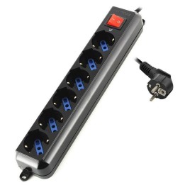 Ewent Regleta 6 Tomas con Interruptor Negro