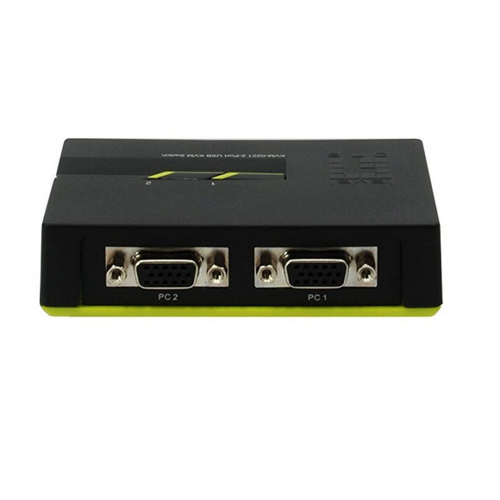 Level One KVM-0221 Switch KVM de Puertos USB + Audio + VGA