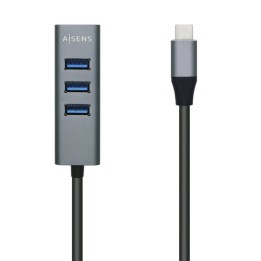 Aisens A109-0508 HUB USB 3.1 Tipo-C 4 Puertos Gris