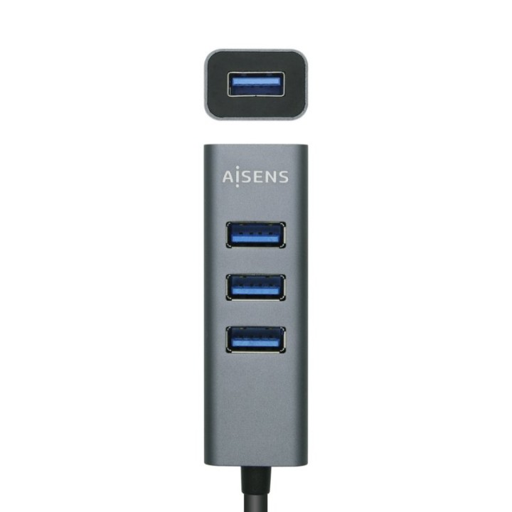 Aisens A109-0508 HUB USB 3.1 Tipo-C 4 Puertos Gris
