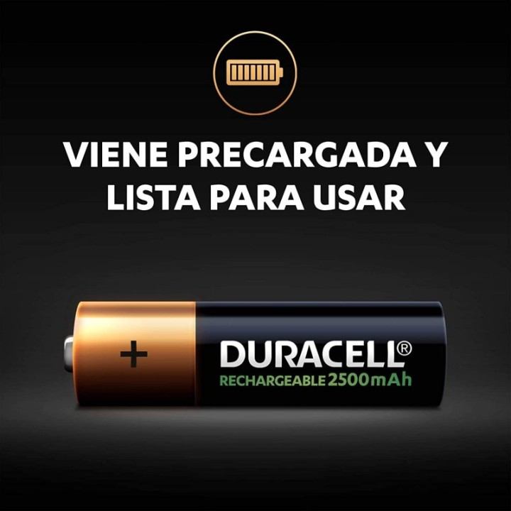 Duracell Pack 4 Pilas Recargables 2500mAh AA HR6
