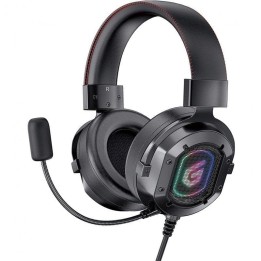 Auriculares Conceptronic ATHAN03B con cable, 3,5 mm, Gaming, LED RGB, micrófono, negros