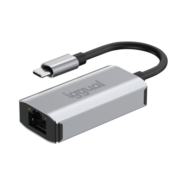 Iggual IGG317693 Adaptador USB-C a RJ-45 Gigabit