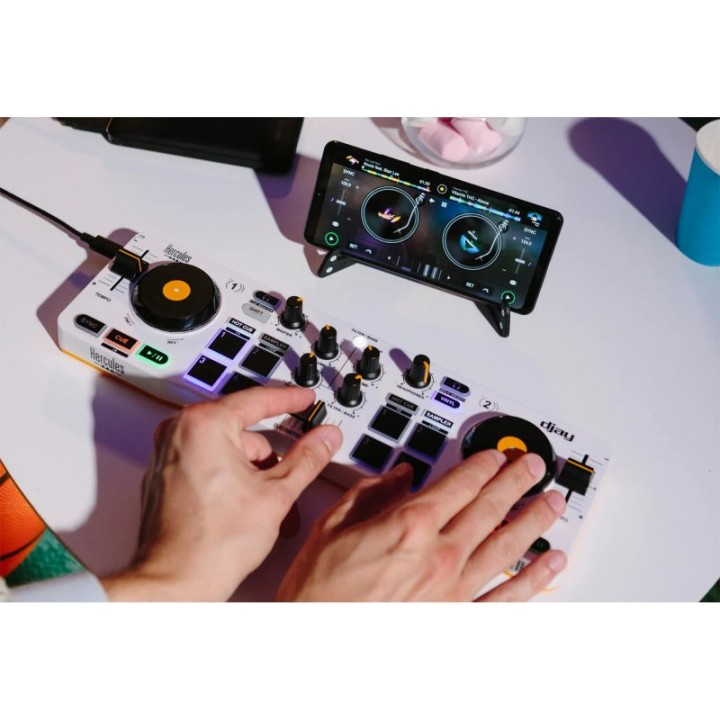 Hercules DJCONTROL MIX Controladora DJ Portátil para Smartphones