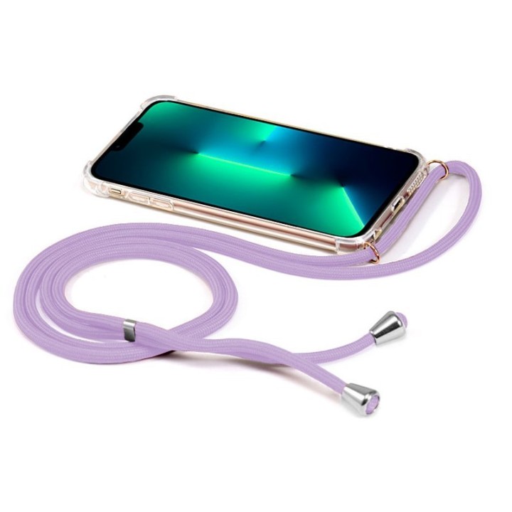 Cool Funda con Cordón Violeta para iPhone 13 Pro