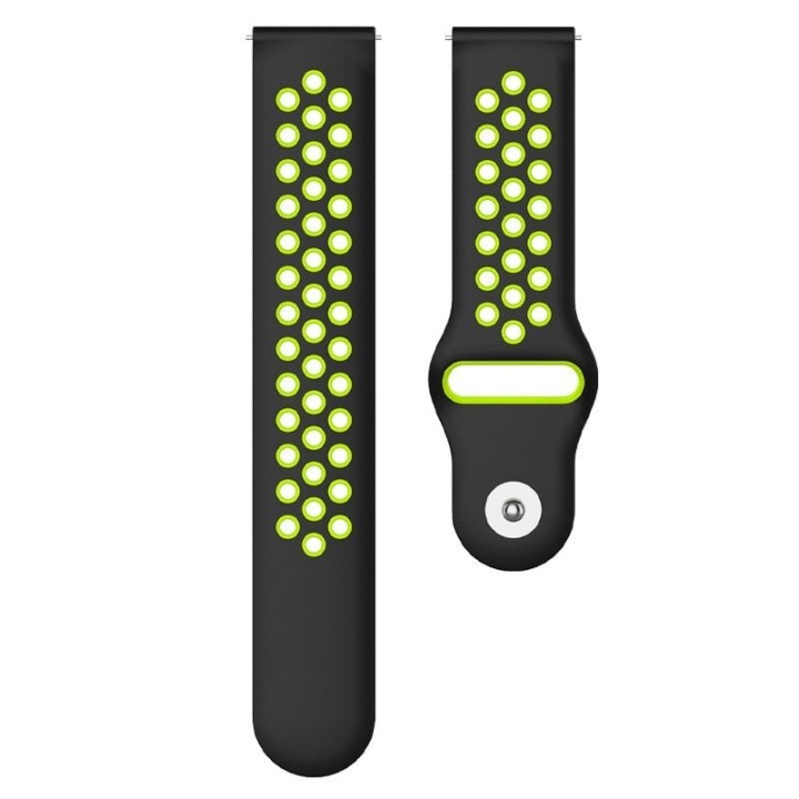 Cool Correa Universal 22mm Goma Negro-Verde Amazfit GTR / Stratos / Huawei / Samsung / COOL Bristol / Sunset