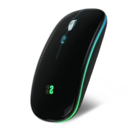Ratón Subblim LED Dual Flat Mouse Bluetooth + RF 1600 DPI Negro RGB