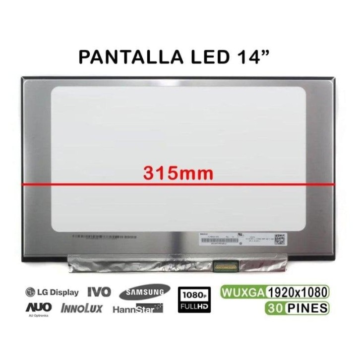 Pantalla LED 14" para Portátil Acer Swift 5 SF514-51-777U / Asus ZenBook UX490UA-X574-BL