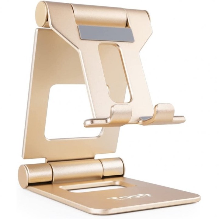 TooQ Soporte Ajustable para Smartphone/Tablet hasta 10" Oro